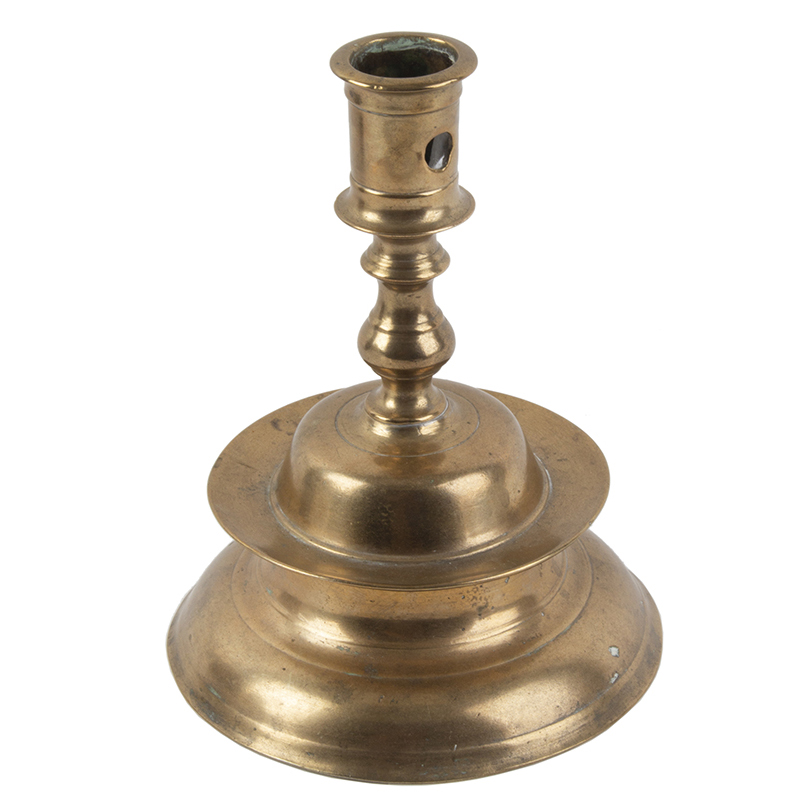 Brass Candlestick, Mid Drip, Bell Base, Image 1